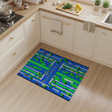 Vibrant City Traffic Intersection Area Rug
