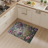 Pink Purple Wildflower Meadow Area Rug