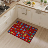 Multi-color and Patterns Vibrant ABC Alphabet Kids Area Rug