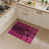 Bold Pink Tiger Face Area Rug