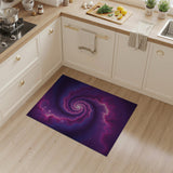 Purple Purple Cosmic Galaxy Spiral Area Rug