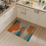 Bold Orange Sun Geometric Area Rug