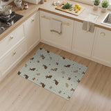 Kids Cartoon Whimsical Bunny Meadow Area Rug
