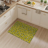 Vibrant Yellow Daisy Floral Area Rug