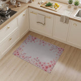 Pink Cherry Blossom Border Area Rug