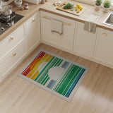 Multi-Color Geometric Sunrise Stripe Area Rug