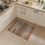 Orange Geometric Southwestern Fringe Rug