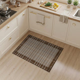 Rustic Farmhouse Rustic Brown Plaid Area Rug
