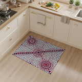 Modern Red Polka Dot Abstract Area Rug