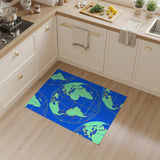 Global Network World Map Area Rug