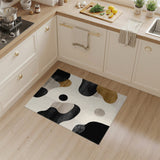 Organic Abstract Beige and Black Area Rug