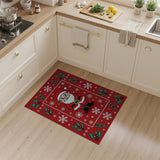 Jolly Cartoon Santa Christmas Area Rug