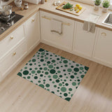 Modern Green Circles Pattern Area Rug