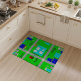 Retro Pixel Town Map Area Rug