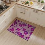 Blush Pink Purple Floral Area Rug
