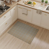 Beige and Neutral Rustic Farmhouse Beige Plaid Checkered Area Rug