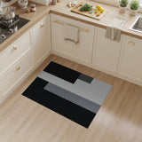 Geometric Grey Abstract Area Rug