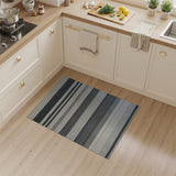 Geometric Modern Bold Striped Bold Black White Striped Woven Area Rug
