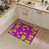 Playful Yellow Fish Cartoon Area Rug
