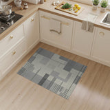 Modern Black White Geometric Abstract Geometric Modern Area Rug