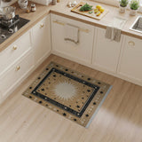 Tan Sunburst Starfield Area Rug