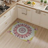 Multi-color and Patterns Ornate Pink Gold Mandala Area Rug