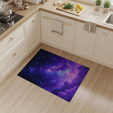 Ethereal Purple Galaxy Nebula Area Rug