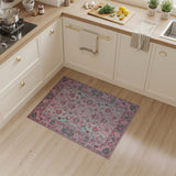 Blush Floral Blush Pink Persian Floral Area Rug