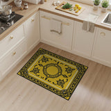 Traditional Persian Vibrant Yellow Persian Floral Area Rug