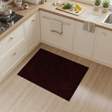Crimson Vortex Geometric Area Rug