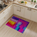 Vibrant Geometric Color Block Area Rug