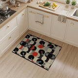 Retro Vinyl Records Geometric Rug