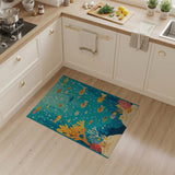 Playful Underwater Fish Coral Area Rug