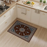Brown Persian Medallion Area Rug