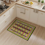Vibrant Yellow Pink Geometric Tribal Rug