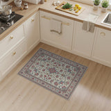 Cream Pink Traditional Persian Floral Rug