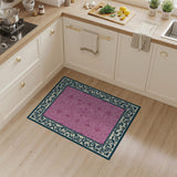 Pink Elegant Pink Damask Floral Area Rug