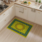 Vibrant Sun Mandala Heritage Tribal Rug
