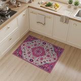 Pink Vibrant Pink Traditional Persian Area Rug