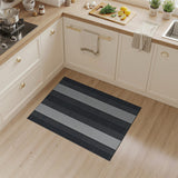 Modern Black White Vertical Stripe Geometric Modern Area Rug