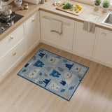 Cute Polar Bears Mountains Kids Area Rug