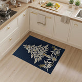 Navy Blue Gold Tree of Life Area Rug