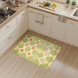 Geometric Modern Green Starburst Geometric Area Rug
