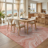 Pink Abstract Marble Area Rug
