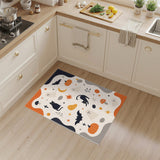 Halloween Black Cat Kids Cartoon Area Rug
