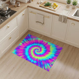 Vibrant Neon Spiral Area Rug
