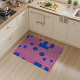 Multi-color and Patterns Vibrant Pink Blue Geometric Abstract Area Rug