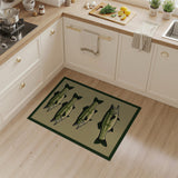 Largemouth Bass Fishing Area Rug