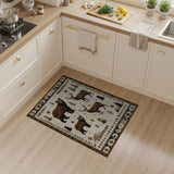 Bear Family Deer Southwestern Area Rug