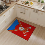 Baseball Diamond Kids Cartoon Rug